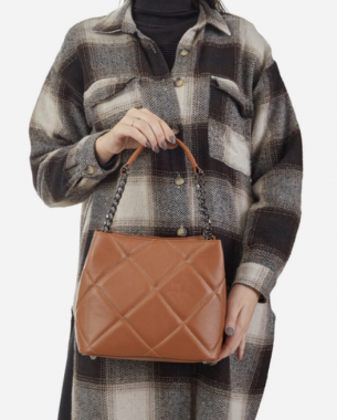 Сумка жіноча з натуральної шкіри (бежева)