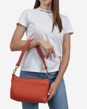 Сумка жіноча з ремінцем (помаранчева)