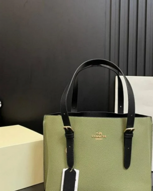 Женская сумка с длинными ручками (зеленая)