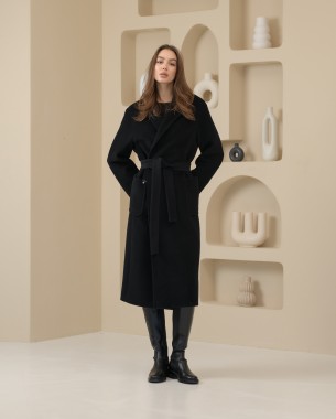 Пальто вовна чорний