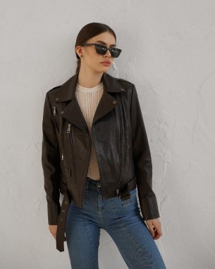 Куртка шкіра чорний
