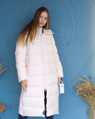 Пуховик нейлон рожевий