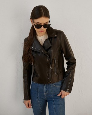 Жіноча косуха укорочена (чорна)