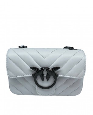 Шкіряна сумка з магнітною застібкою (біла)